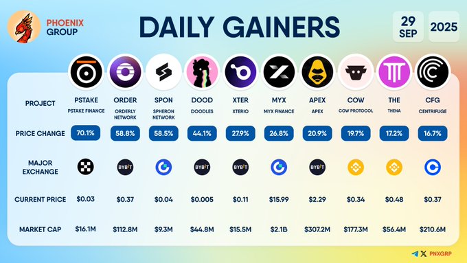 Daily Gainers Chart