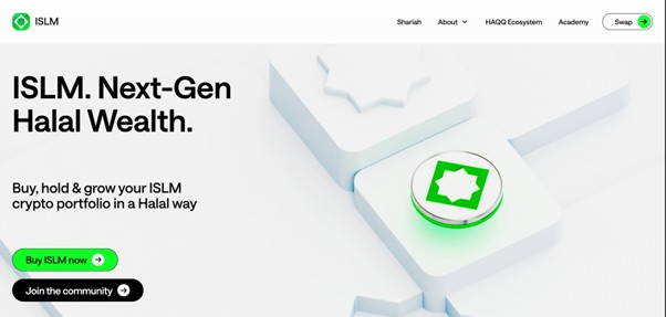 Islamic Coin ISLM - native HAQQ Network token featuring Shariah Oracle and 10% charity allocation