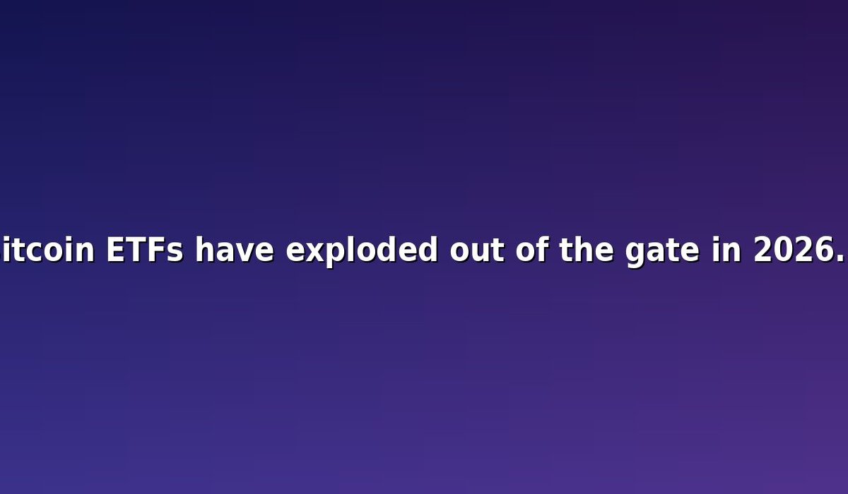 Bitcoin ETFs have exploded out of the gate in 2026, delivering what could become the most powerful institutional adoption wave in cryptocurrency history. The first two trading days alone pulled in over $1.2 billion in fresh capital, setting a pace that could shatter every previous record for digital asset investment flows. 11 Bitcoin ETFs have exploded out of the gate in 2026, delivering what could become the most powerful institutional adoption wave in cryptocurrency history. The first two trading days alone pulled in over $1.2 billion in fresh capital, setting a pace that could shatter every previous record for digital asset investment flows.