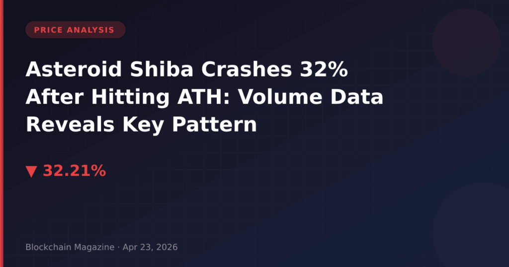 Asteroid Shiba Crashes 32% After Hitting ATH: Volume Data Reveals Key Pattern