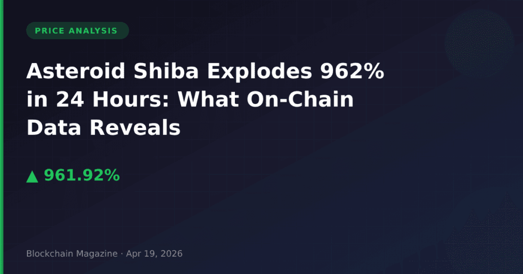 Asteroid Shiba Explodes 962% in 24 Hours: What On-Chain Data Reveals