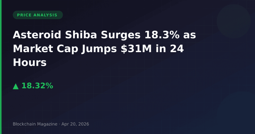Asteroid Shiba Surges 18.3% as Market Cap Jumps $31M in 24 Hours