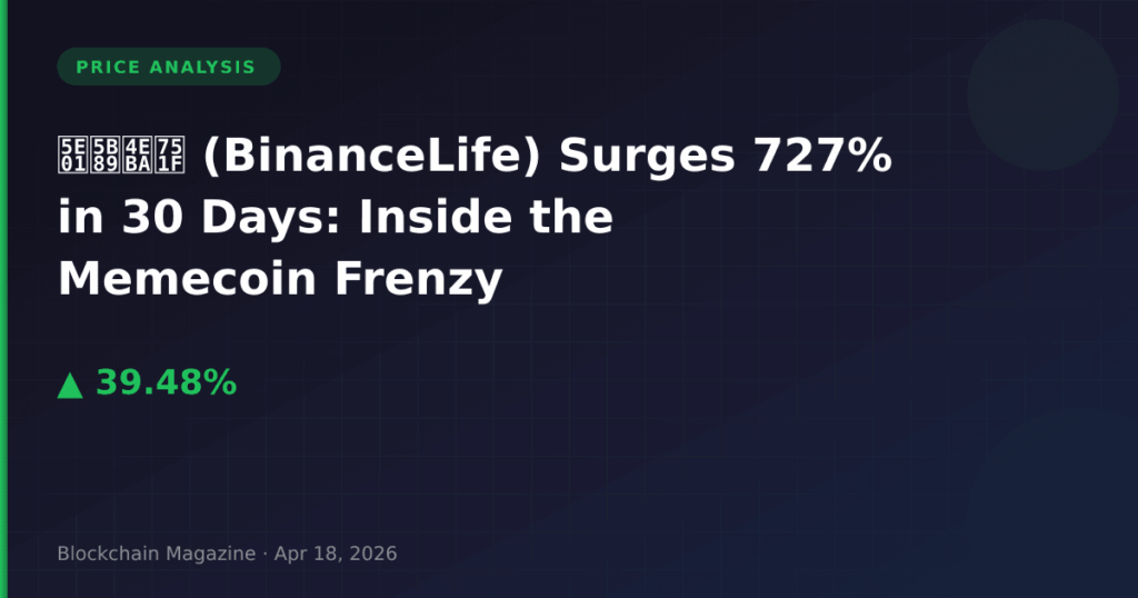 币安人生 (BinanceLife) Surges 727% in 30 Days: Inside the Memecoin Frenzy