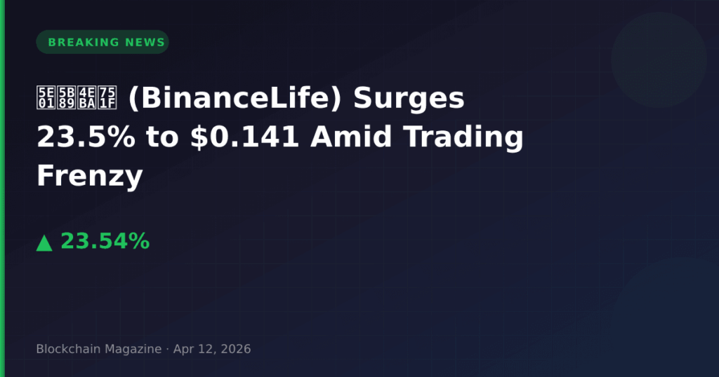 ترتفع BinanceLife بنسبة 23.5% لتصل إلى 0.141$ وسط جنون التداول