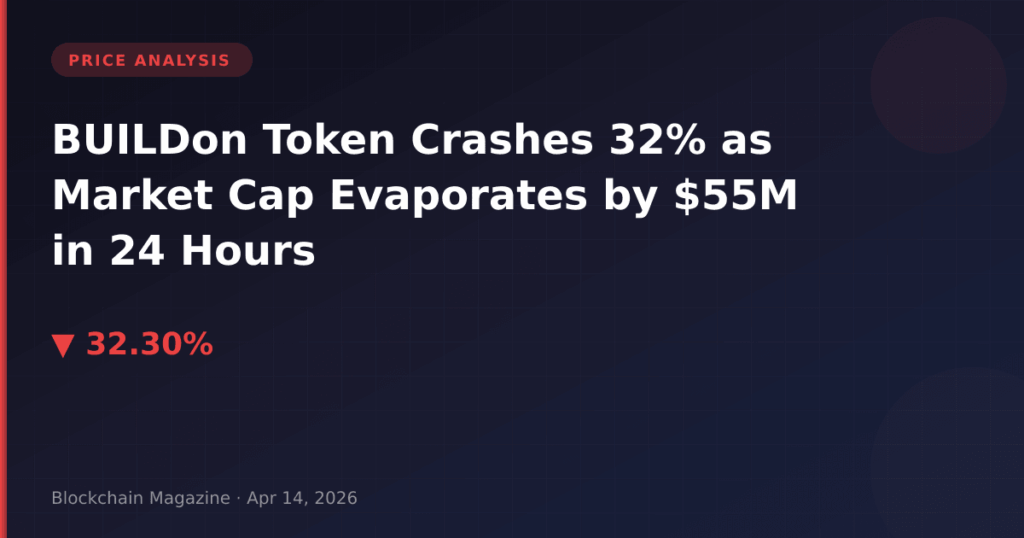 BUILDon Token Crashes 32% as Market Cap Evaporates by $55M in 24 Hours