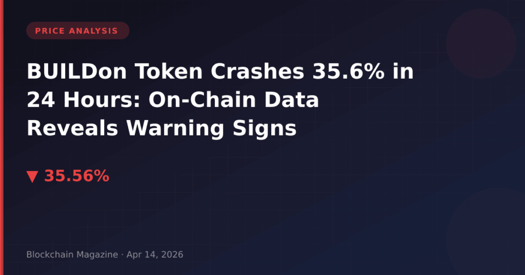 BUILDon Token Crashes 35.6% in 24 Hours: On-Chain Data Reveals Warning Signs