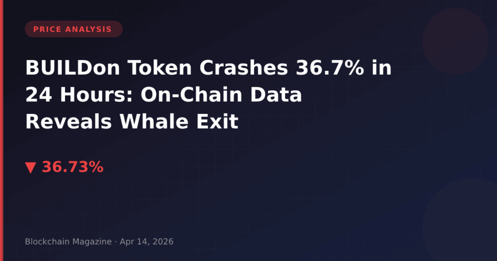 BUILDon Token Crashes 36.7% in 24 Hours: On-Chain Data Reveals Whale Exit