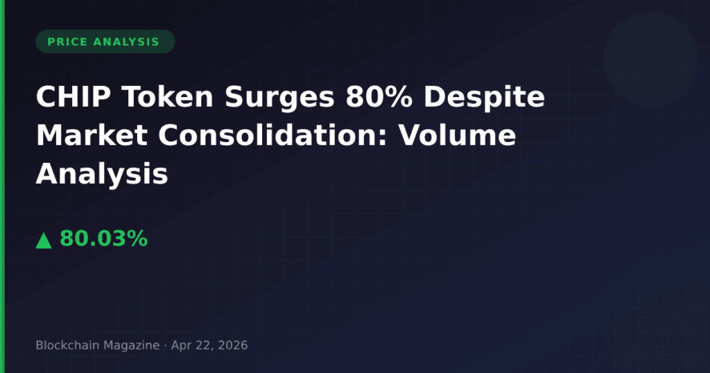 CHIP Token Surges 80% Despite Market Consolidation: Volume Analysis
