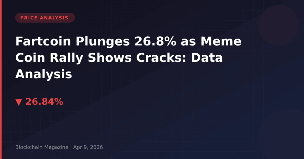 Fartcoin Plunges 26.8% as Meme Coin Rally Shows Cracks: Data Analysis