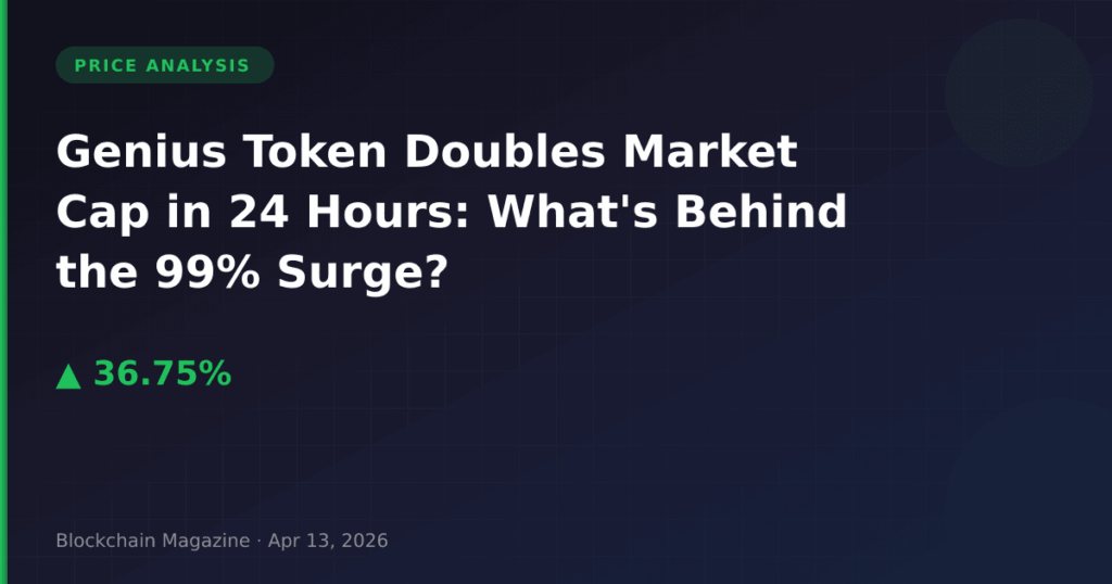 Genius Token Doubles Market Cap in 24 Hours: What’s Behind the 99% Surge?