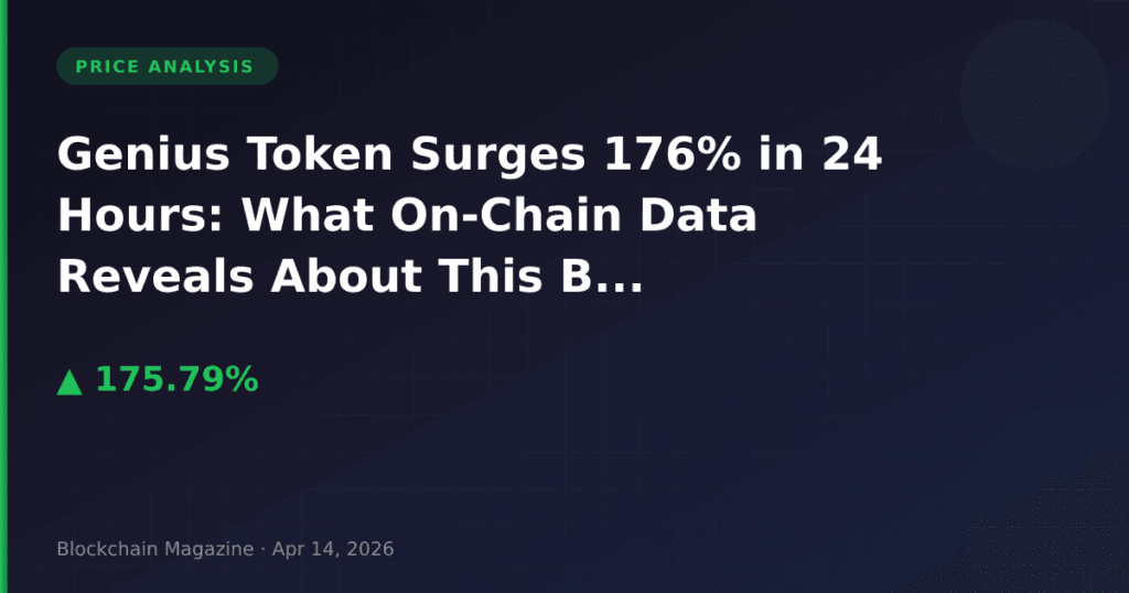 Genius Token Surges 176% in 24 Hours: What On-Chain Data Reveals About This Breakout