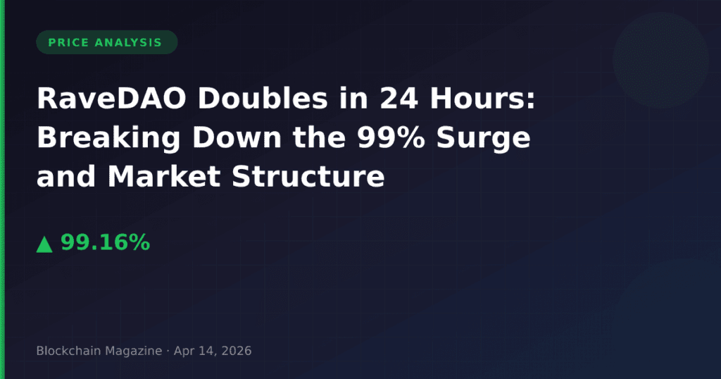 RaveDAO Doubles in 24 Hours: Breaking Down the 99% Surge and Market Structure