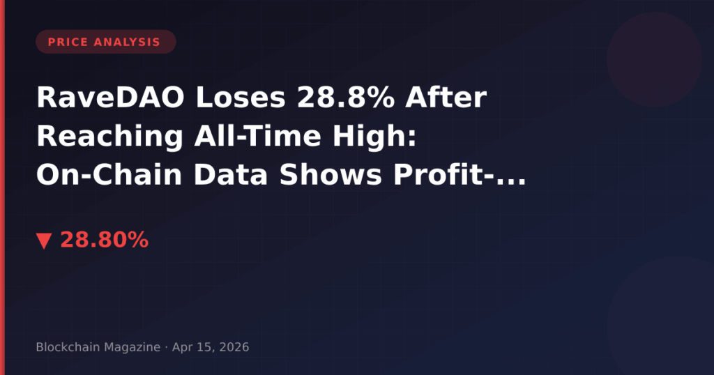 RaveDAO Loses 28.8% After Reaching All-Time High: On-Chain Data Shows Profit-Taking