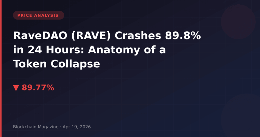 RaveDAO (RAVE) Crashes 89.8% in 24 Hours: Anatomy of a Token Collapse