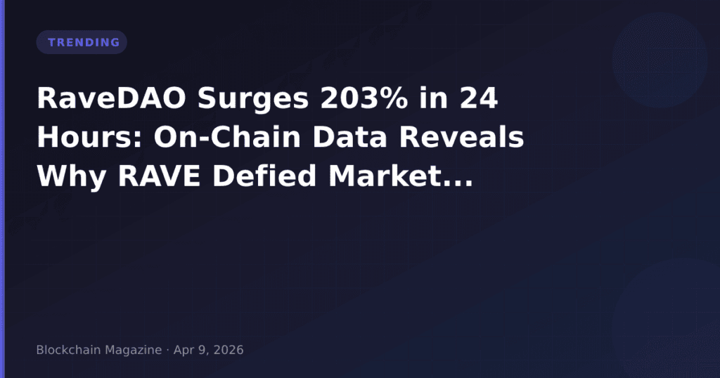 RaveDAO Surges 203% in 24 Hours: On-Chain Data Reveals Why RAVE Defied Market Logic