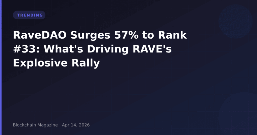 RaveDAO Surges 57% to Rank #33: What’s Driving RAVE’s Explosive Rally