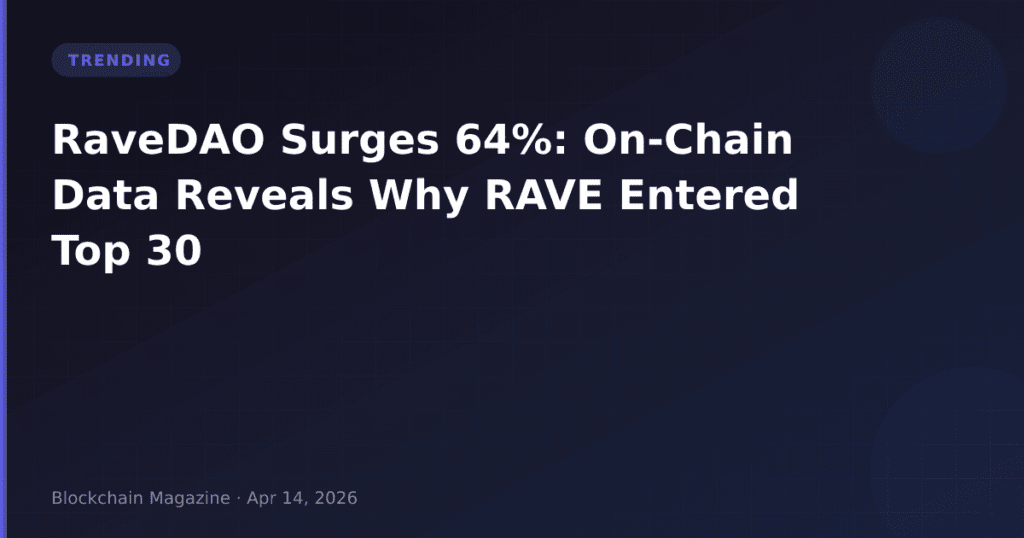 RaveDAO Surges 64%: On-Chain Data Reveals Why RAVE Entered Top 30