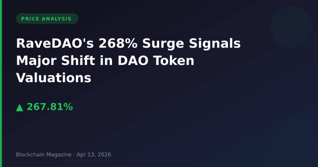 RaveDAO’s 268% Surge Signals Major Shift in DAO Token Valuations