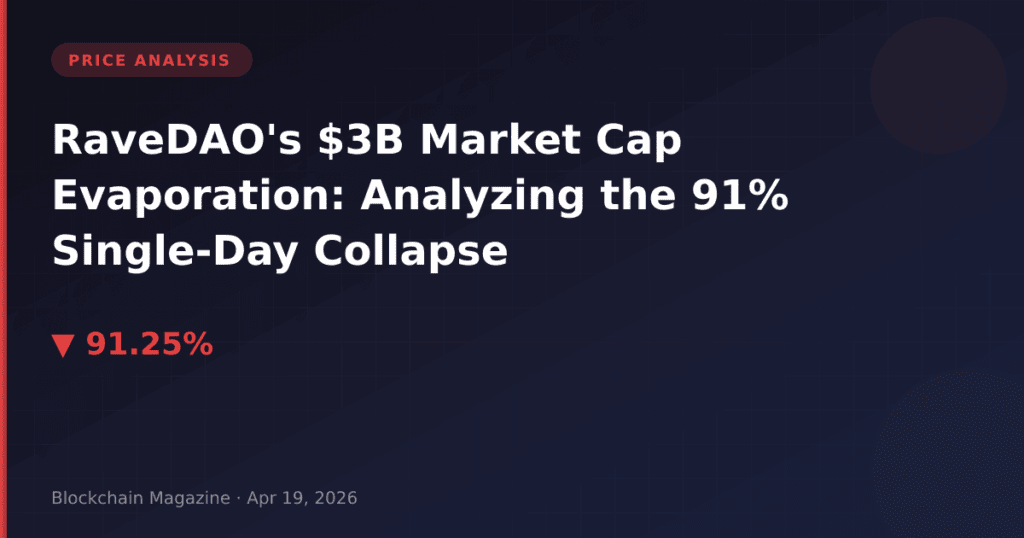 RaveDAO’s $3B Market Cap Evaporation: Analyzing the 91% Single-Day Collapse