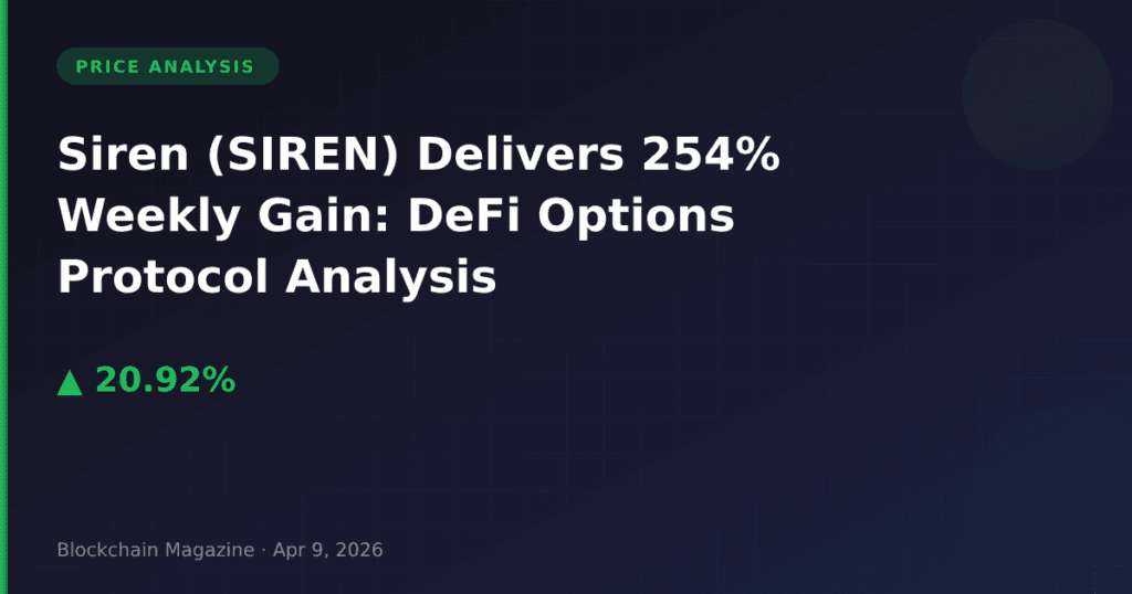 Siren (SIREN) Delivers 254% Weekly Gain: DeFi Options Protocol Analysis