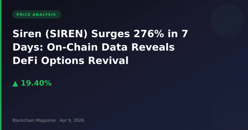 Siren (SIREN) Surges 276% in 7 Days: On-Chain Data Reveals DeFi Options Revival