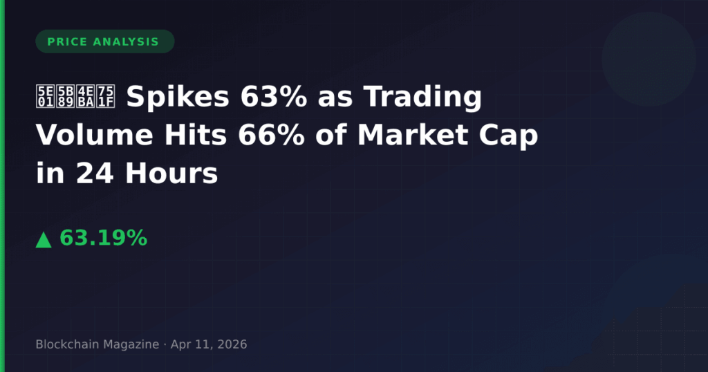 币安人生 飙升 63%，24 小时交易量达市值的 66%