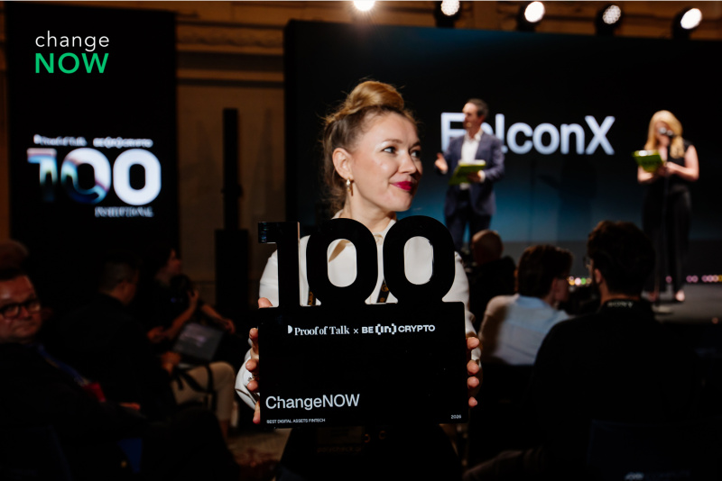 ChangeNOW Wins Best Digital Assets Fintech at the BeInCrypto Institutional 100 Awards 2026 3 image 2386 1780580183itRpJCUSwz