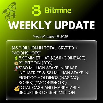 Bitmine Announces 5.90 Million ETH Holdings and $15.6 Billion in Total Assets 3 BMNR Weekly Update English 11 1788180603pIl3nteo6f